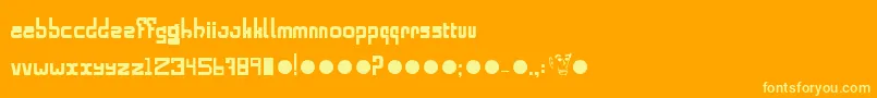 Alphabold Font – Yellow Fonts on Orange Background