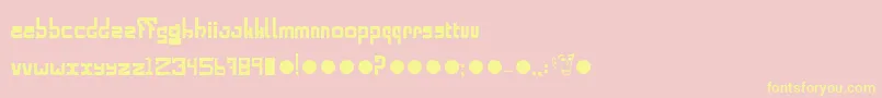 Alphabold Font – Yellow Fonts on Pink Background