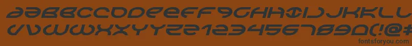 Aetherfoxexpandital Font – Black Fonts on Brown Background