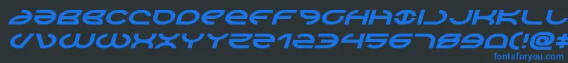 Aetherfoxexpandital Font – Blue Fonts on Black Background