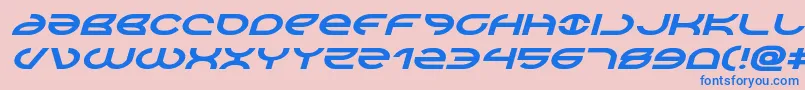 Aetherfoxexpandital Font – Blue Fonts on Pink Background