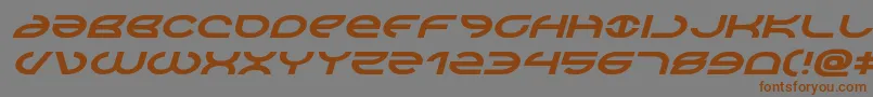 Aetherfoxexpandital Font – Brown Fonts on Gray Background