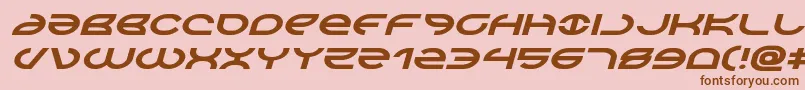 Aetherfoxexpandital Font – Brown Fonts on Pink Background