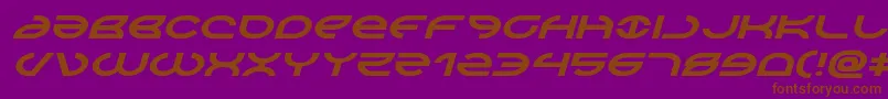Aetherfoxexpandital-Schriftart – Braune Schriften auf violettem Hintergrund