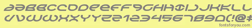 Aetherfoxexpandital-fontti – harmaat kirjasimet keltaisella taustalla
