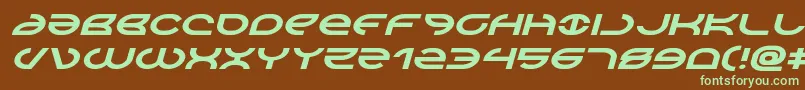 Aetherfoxexpandital Font – Green Fonts on Brown Background