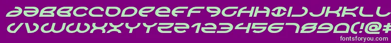 Aetherfoxexpandital Font – Green Fonts on Purple Background
