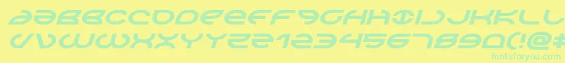 Aetherfoxexpandital Font – Green Fonts on Yellow Background