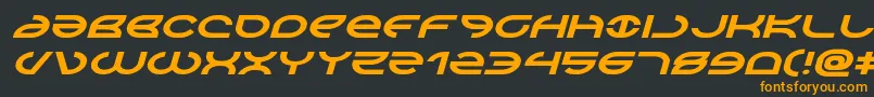 Aetherfoxexpandital Font – Orange Fonts on Black Background