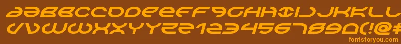 Aetherfoxexpandital Font – Orange Fonts on Brown Background