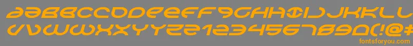 Aetherfoxexpandital Font – Orange Fonts on Gray Background