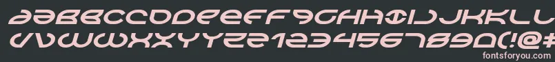 Aetherfoxexpandital Font – Pink Fonts on Black Background