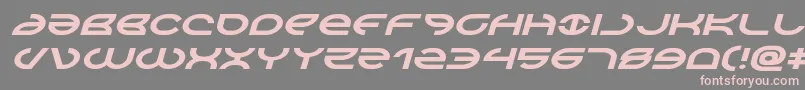 フォントAetherfoxexpandital – 灰色の背景にピンクのフォント
