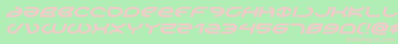 Fonte Aetherfoxexpandital – fontes rosa em um fundo verde