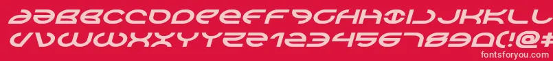 フォントAetherfoxexpandital – 赤い背景にピンクのフォント