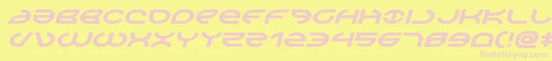 Aetherfoxexpandital Font – Pink Fonts on Yellow Background