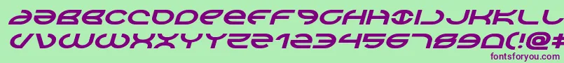 Aetherfoxexpandital Font – Purple Fonts on Green Background