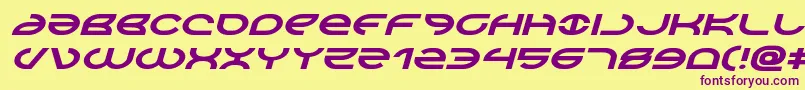 Aetherfoxexpandital Font – Purple Fonts on Yellow Background