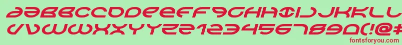 Шрифт Aetherfoxexpandital – красные шрифты на зелёном фоне
