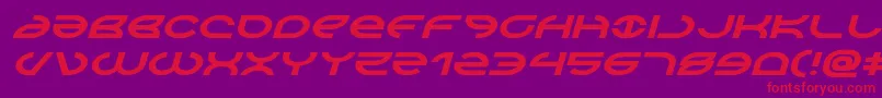 Aetherfoxexpandital Font – Red Fonts on Purple Background