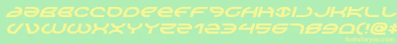 Aetherfoxexpandital Font – Yellow Fonts on Green Background