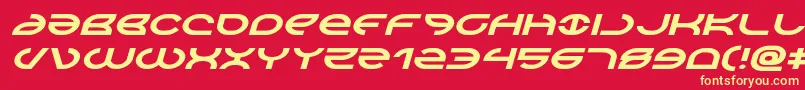 Aetherfoxexpandital Font – Yellow Fonts on Red Background