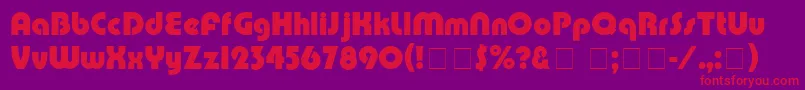 Police CelestiDisplaySsi – polices rouges sur fond violet