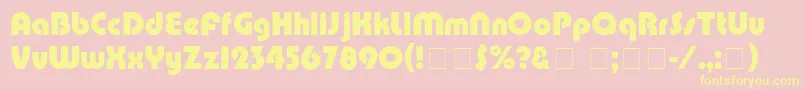 CelestiDisplaySsi Font – Yellow Fonts on Pink Background
