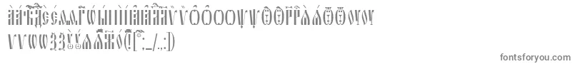 SlavjanicUcs Font – Gray Fonts on White Background