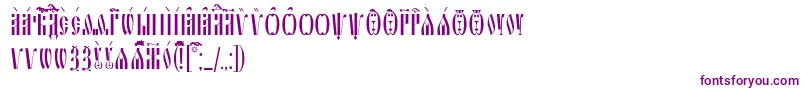 SlavjanicUcs Font – Purple Fonts on White Background