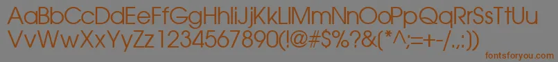 TrendexsskRegular Font – Brown Fonts on Gray Background