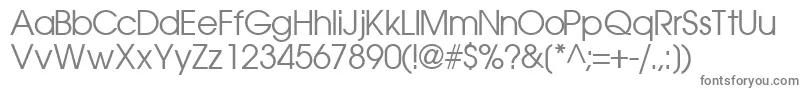 TrendexsskRegular-fontti – harmaat kirjasimet valkoisella taustalla