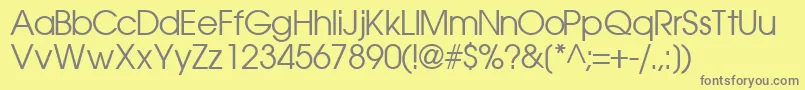 TrendexsskRegular Font – Gray Fonts on Yellow Background