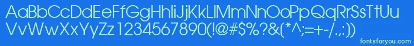 TrendexsskRegular Font – Green Fonts on Blue Background