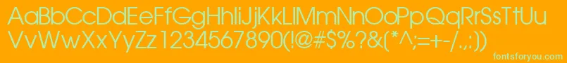 TrendexsskRegular Font – Green Fonts on Orange Background