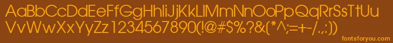 TrendexsskRegular Font – Orange Fonts on Brown Background