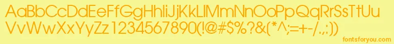 TrendexsskRegular Font – Orange Fonts on Yellow Background