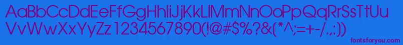TrendexsskRegular Font – Purple Fonts on Blue Background
