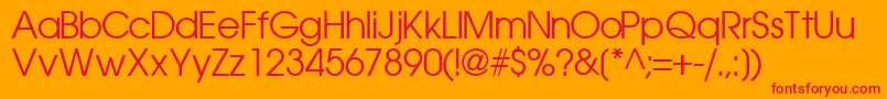 TrendexsskRegular Font – Red Fonts on Orange Background