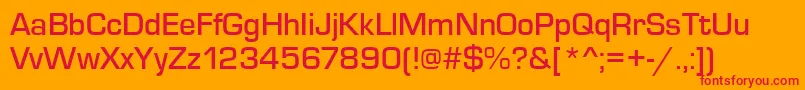 Eurostiletmed Font – Red Fonts on Orange Background