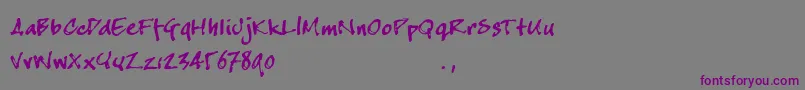 Cjoetrial Font – Purple Fonts on Gray Background