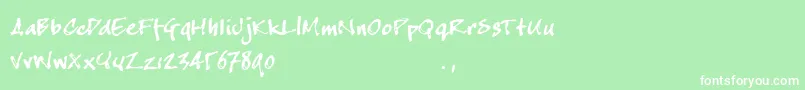 Cjoetrial Font – White Fonts on Green Background