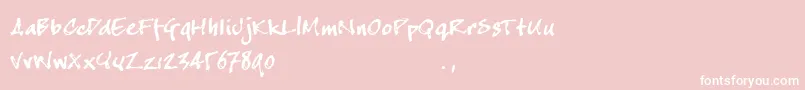 Cjoetrial Font – White Fonts on Pink Background