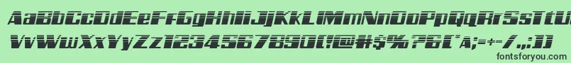 Galacticstormhalfital Font – Black Fonts on Green Background