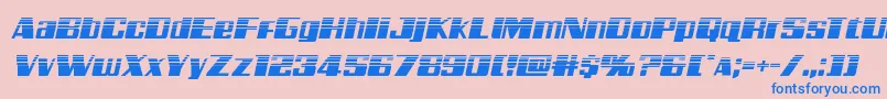 Galacticstormhalfital Font – Blue Fonts on Pink Background