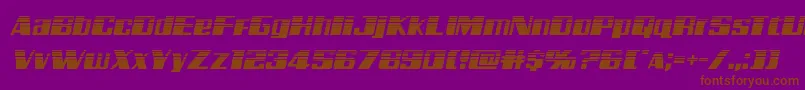Galacticstormhalfital Font – Brown Fonts on Purple Background