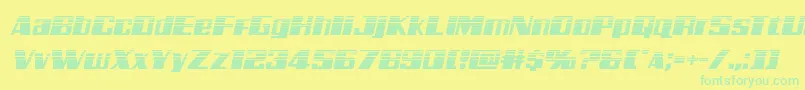 Galacticstormhalfital Font – Green Fonts on Yellow Background