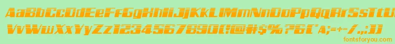 Galacticstormhalfital Font – Orange Fonts on Green Background