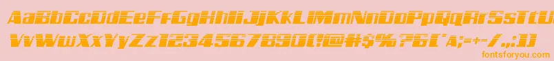 Galacticstormhalfital Font – Orange Fonts on Pink Background