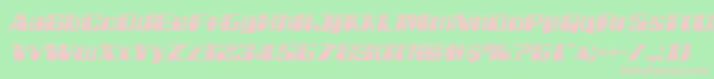 Galacticstormhalfital Font – Pink Fonts on Green Background